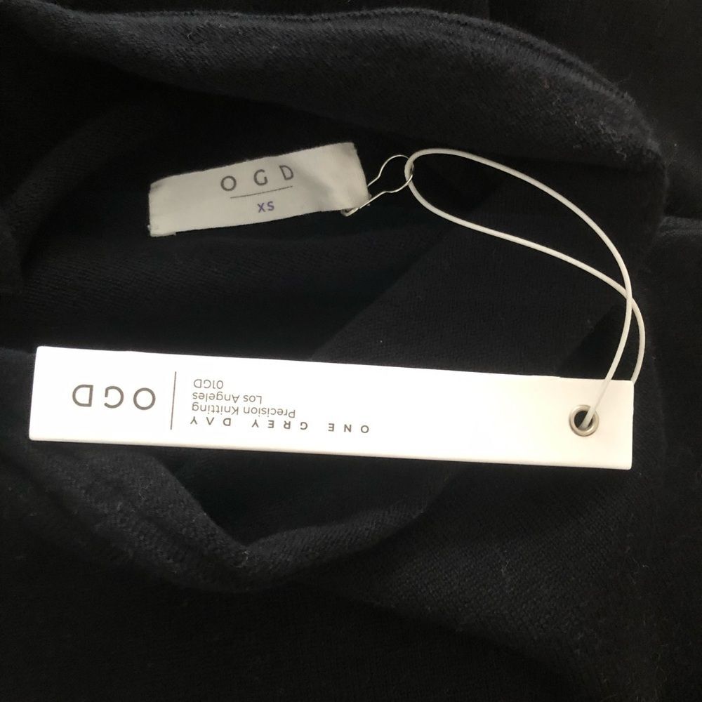 One Grey Day Merino Wool Black Turtleneck Maxi Dress NWT Size XS Minimalist - Picture 3 of 4